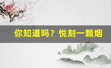 你知道吗？悦刻一颗烟弹能抽多久？